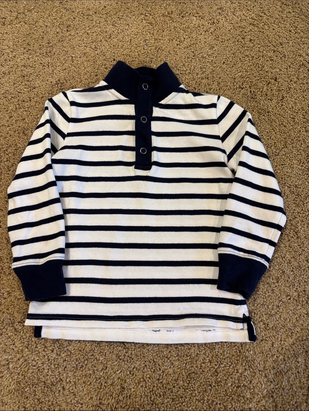 Janie and Jack Navy and White Striped Pullover Sweater, size 3